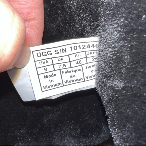 Ugg Lorna Black Leather Boot Zip Up Size 9 - Picture 14 of 14